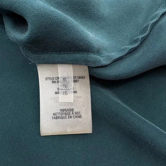 Elie Tahari | Safiya Silk Blouse in jade green | XL - Picture 5 of 8